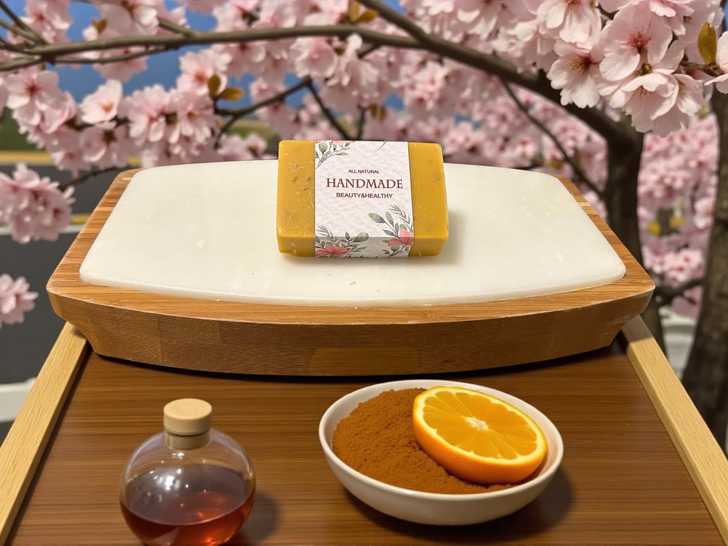 🌿 Turmeric, Orange & Honey Illuminating Soap Bar