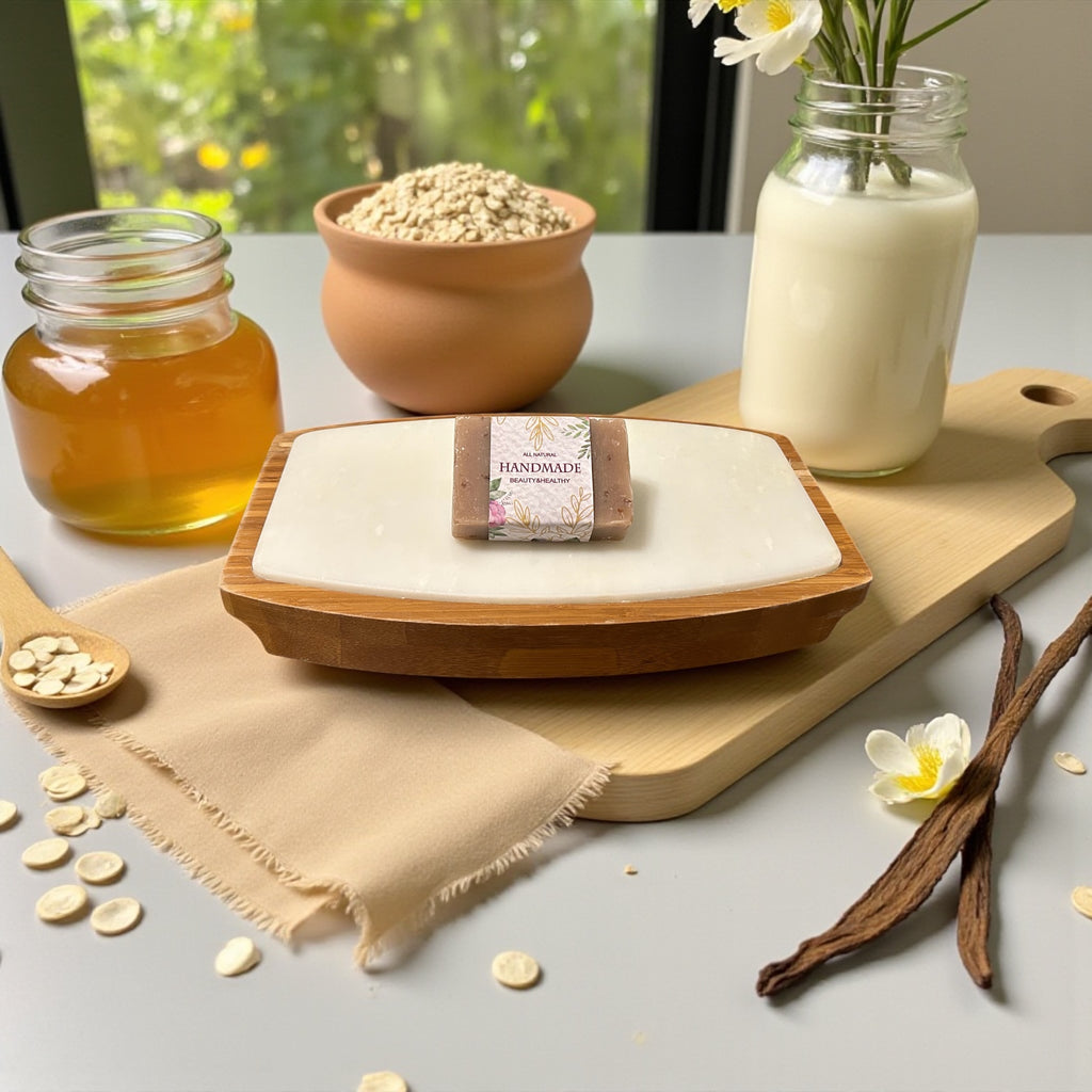 Oat Milk, Goat Milk & Honey Vanilla — Luxurious Face & Body Wash Soap Bar